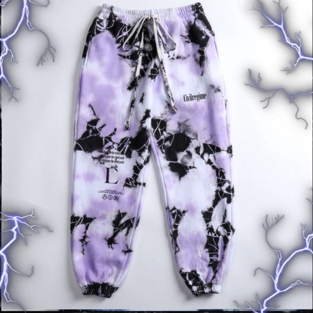 Civil Regime Joggers - Purple and Black